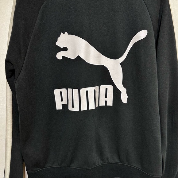 Puma T7 Unisex Black White Full Zip Track Jacket Size Medium - Picture 5 of 10